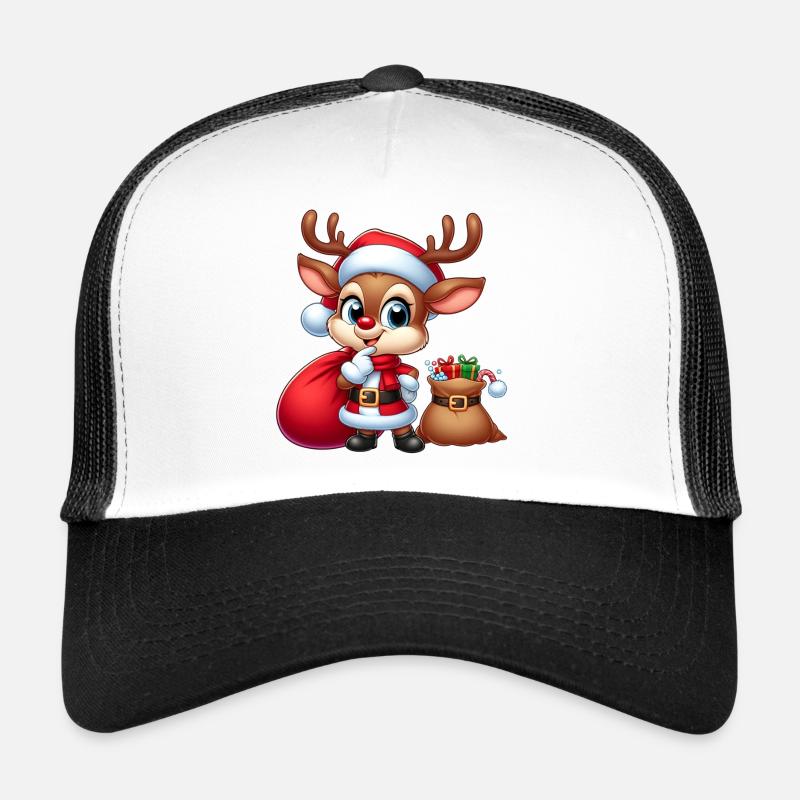 Rudolf 4 - Trucker Cap - Weiß/Schwarz