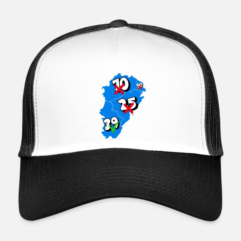 Région franche comté - Casquette trucker  - blanc/noir