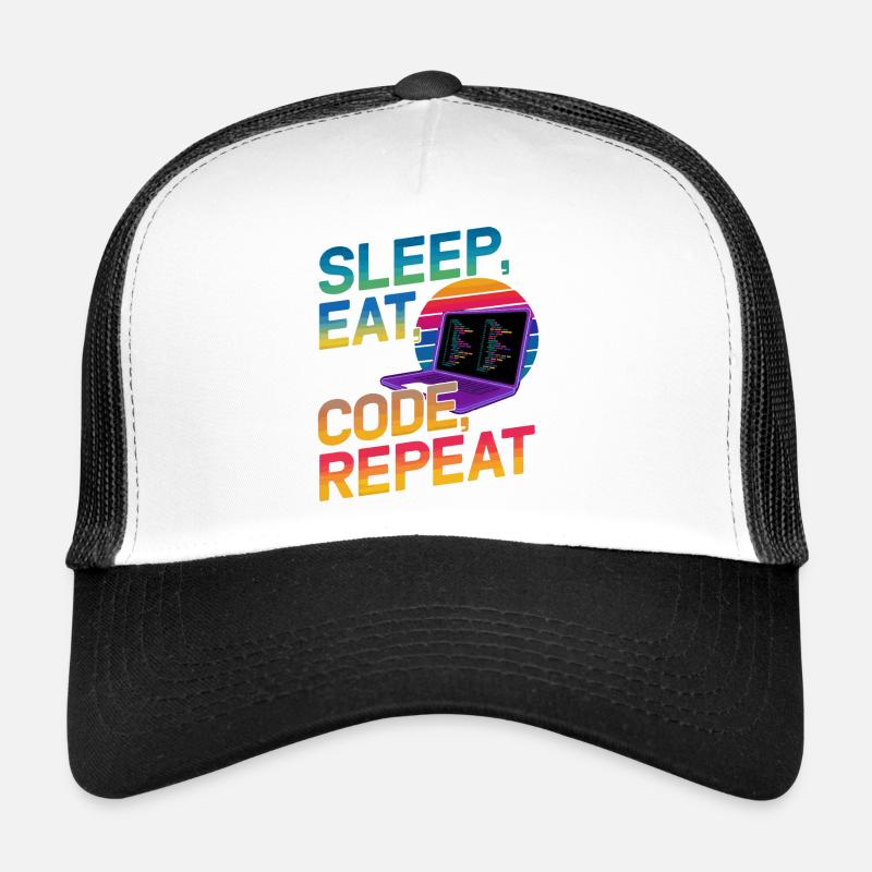 Sleep Eat Code Repeat Geschenk für Coder Trucker Cap