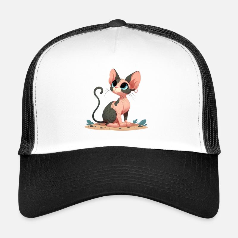 Sphynx 3 - Trucker Cap - Weiß/Schwarz