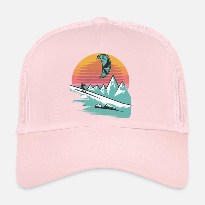 Snowkite Coucher de soleil minimaliste Casquette trucker 