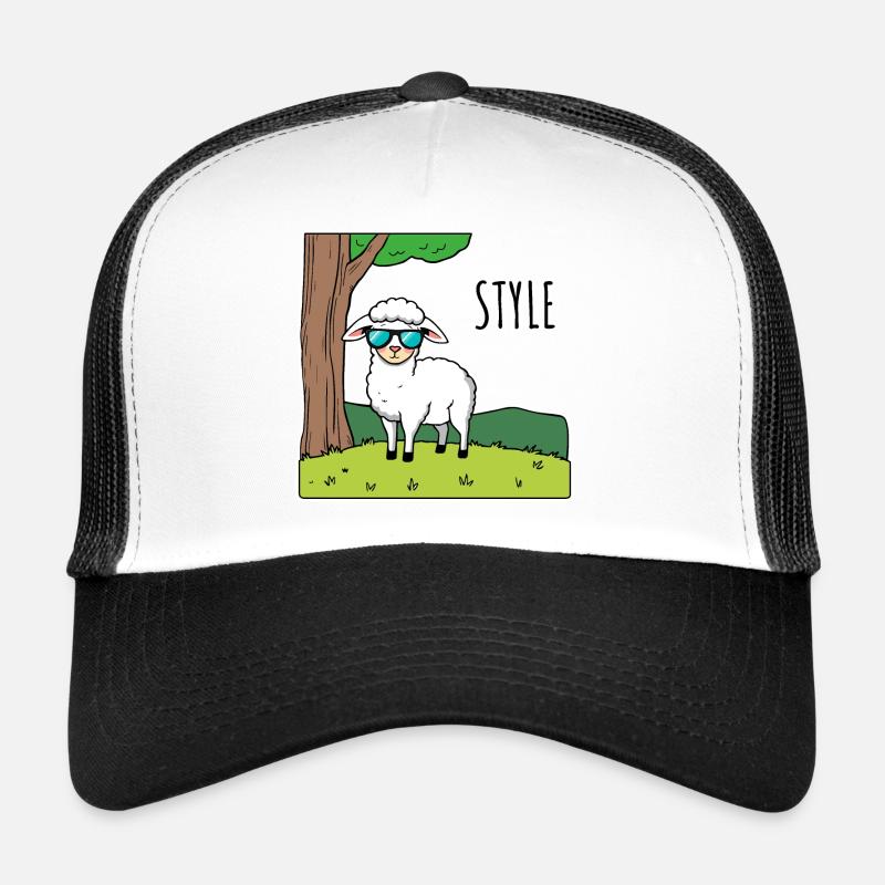 Coolstes Schaf auf der Wiese - Schaf Style Trucker Cap