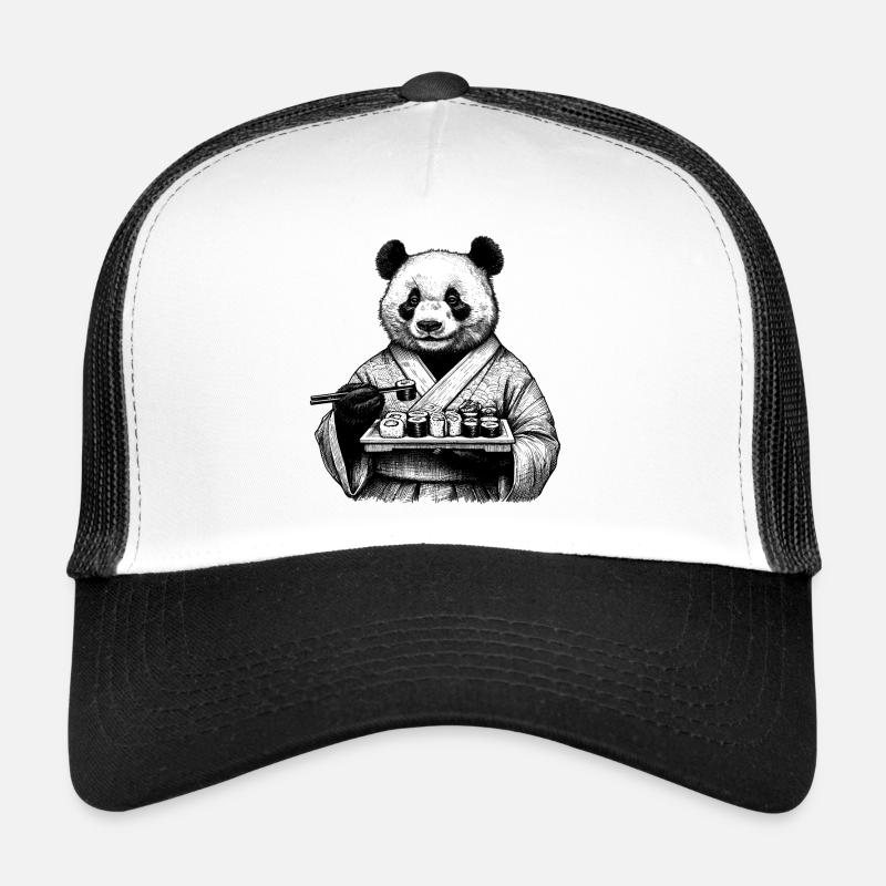 Sushi Panda Maki Kimono Drawing Gift Trucker Cap