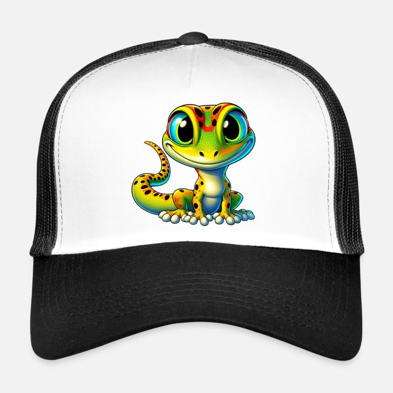 Gecko - Trucker Cap - Weiß/Schwarz