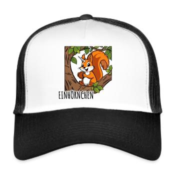 Funny Unicorn - Unicorn Squirrel - Trucker Cap - white/black - Front