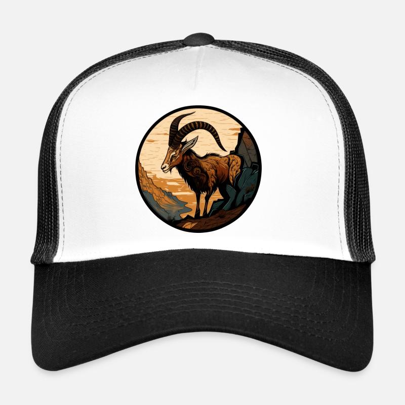 Steinbock - Trucker Cap - Weiß/Schwarz