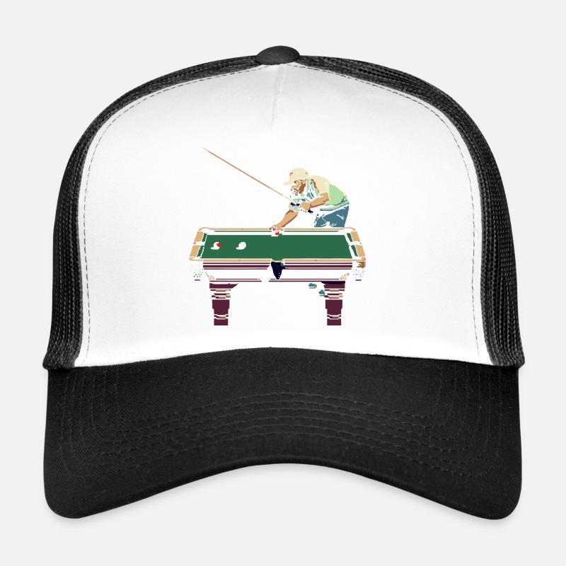Joueur de billard Pixel Art Casquette trucker 