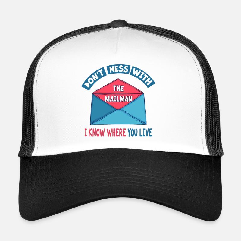 Lustiger Spruch für Postboten - Trucker Cap - Weiß/Schwarz