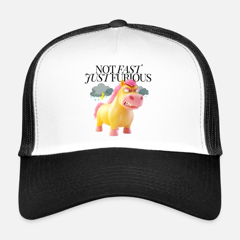 Grumpy Unicorn – Wütendes Cartoon-Einhorn Trucker Cap