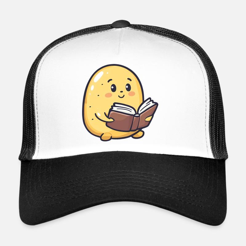 Glückliche Kartoffel beim Lesen eines Buches - Entzückendes Design Trucker Cap