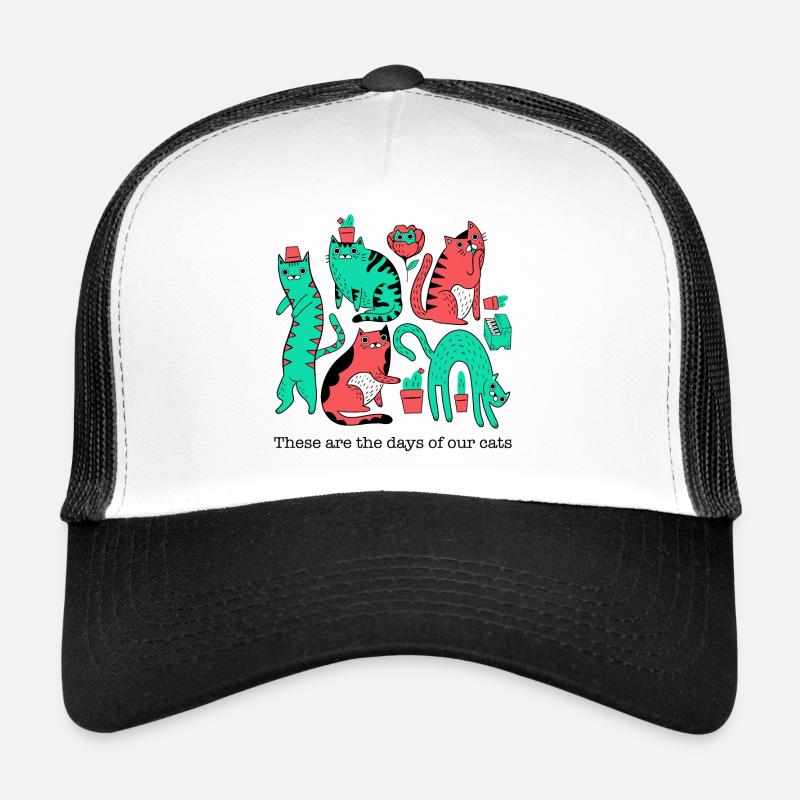 Cat chaos in pop art style Trucker Cap