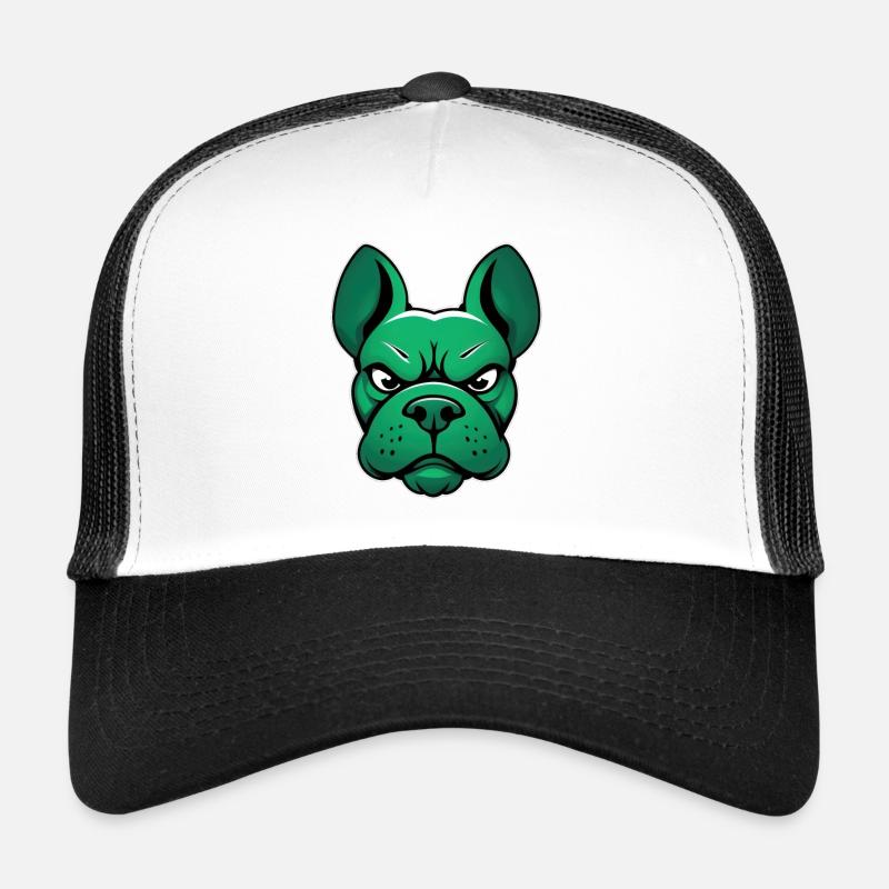 Bande dessinée Cool Mascotte Chien - Casquette trucker  - blanc/noir