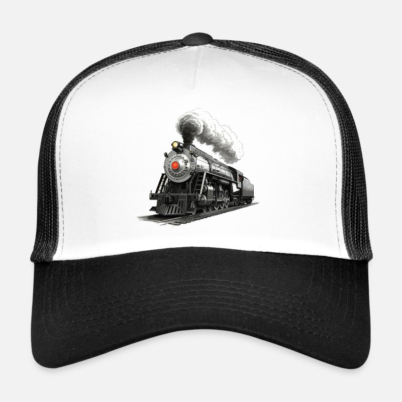 Nostalgische Dampflok - Eisenbahn Illustration Trucker Cap
