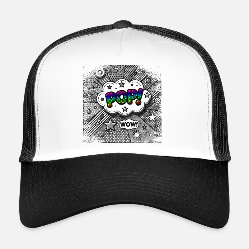 POP Clouds Style Pop Art + Spectre de couleurs Casquette trucker 