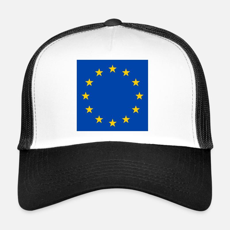 Europa flagge - Trucker Cap - Weiß/Schwarz
