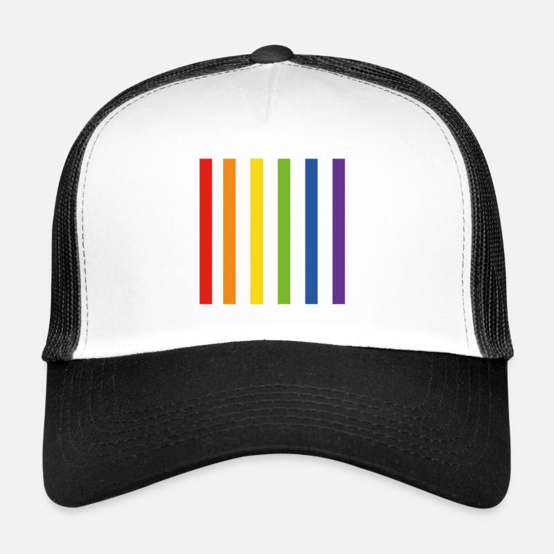 Drapeau arc-en-ciel LGBT Casquette trucker 