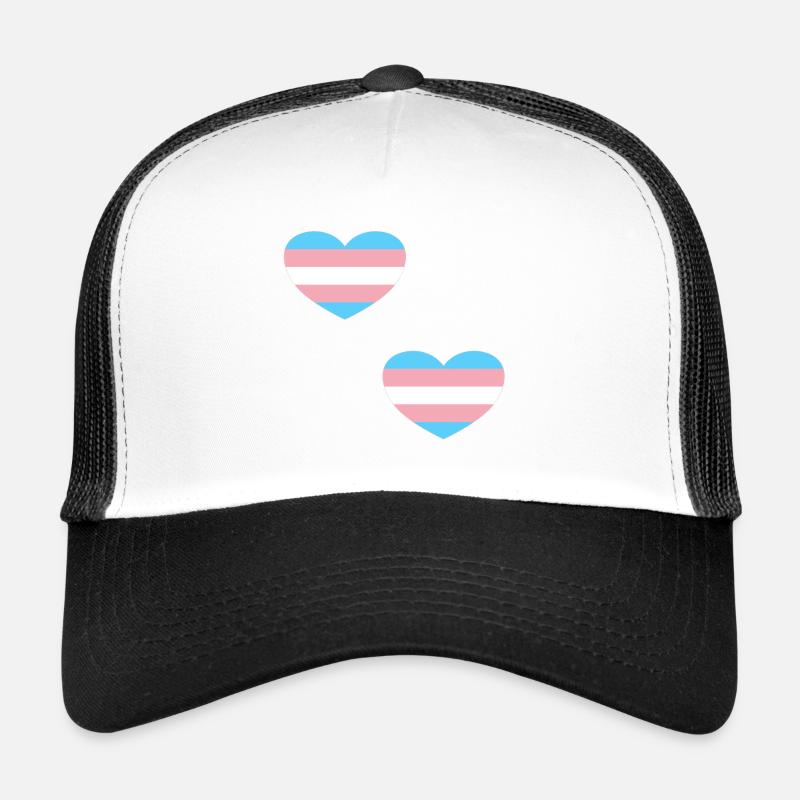 Trans Flagge Herzen Trucker Cap