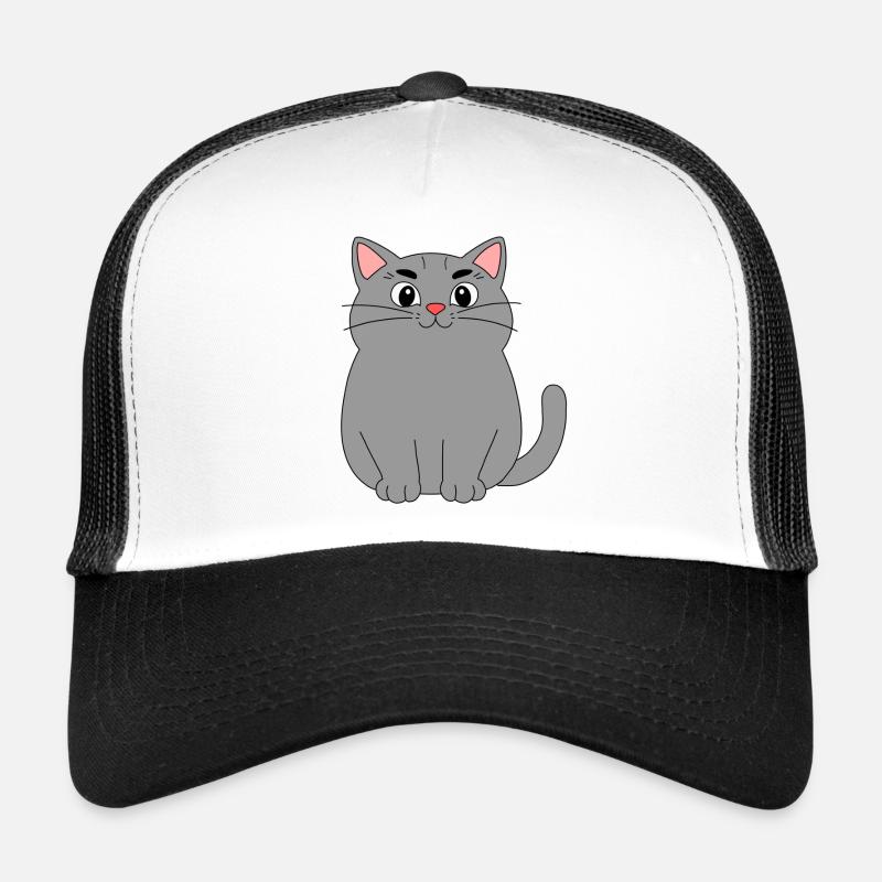 Graue Katze Trucker Cap