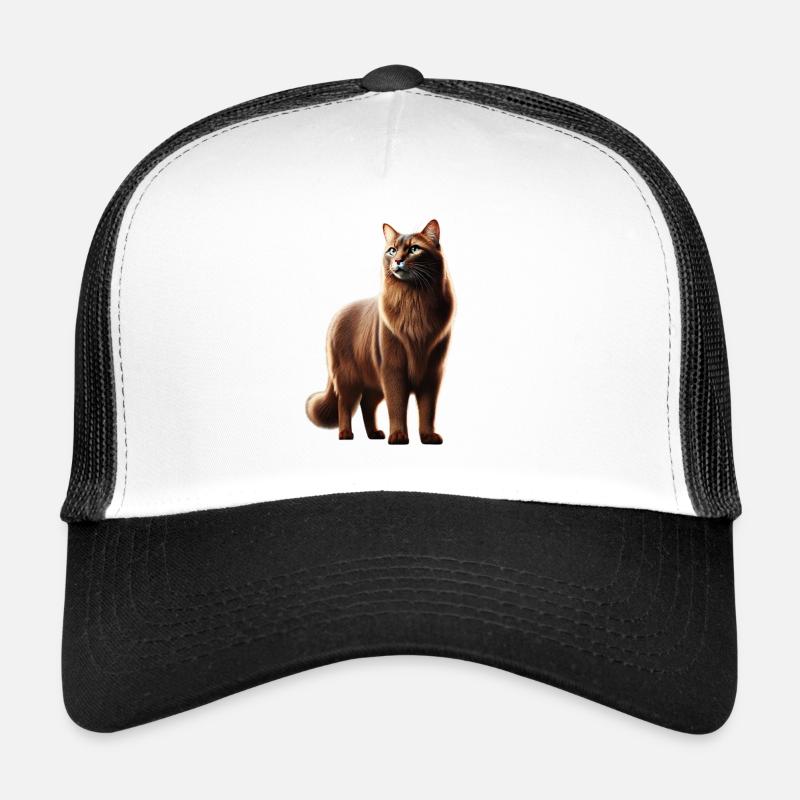 Brun chat Casquette trucker 