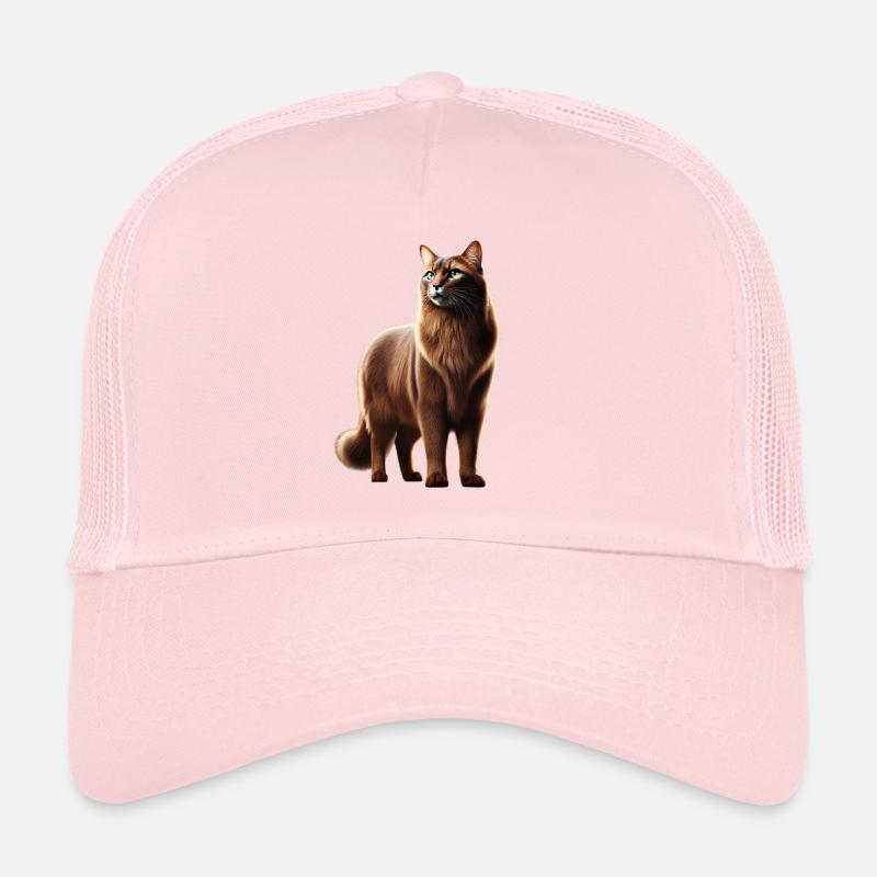 Brun chat Casquette trucker 