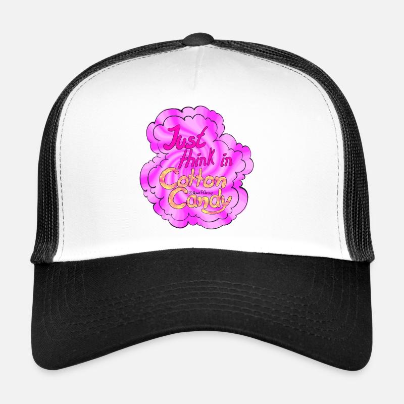 Cotton Candy Thinking swirl - Trucker Cap - Weiß/Schwarz