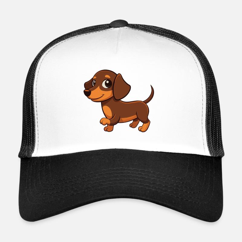 Cartoon Dachshund Trucker Cap