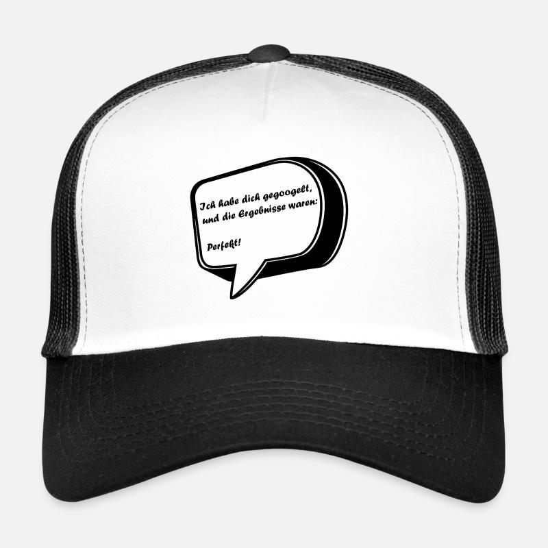 Valentinstag Spruch in einer Sprechblase - Trucker Cap - Weiß/Schwarz