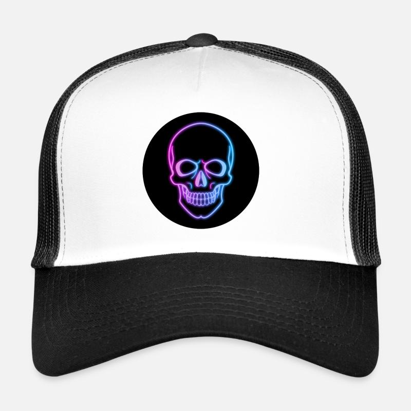 Crâne au néon Casquette trucker 