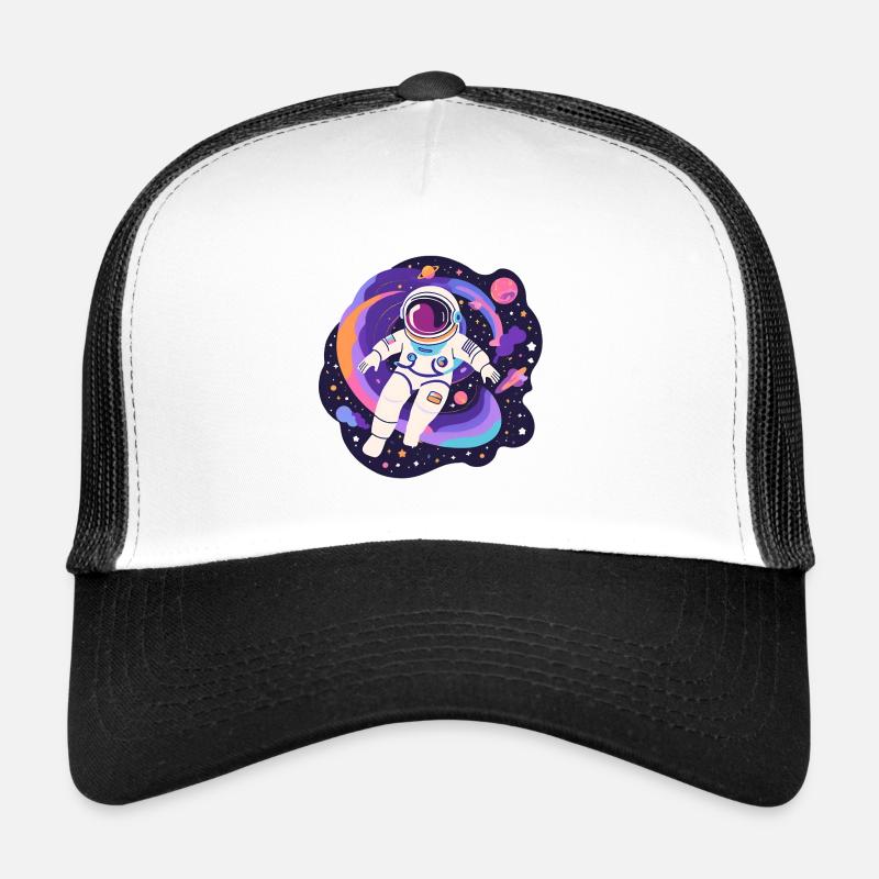 Astronaute arc en ciel espace Casquette trucker 