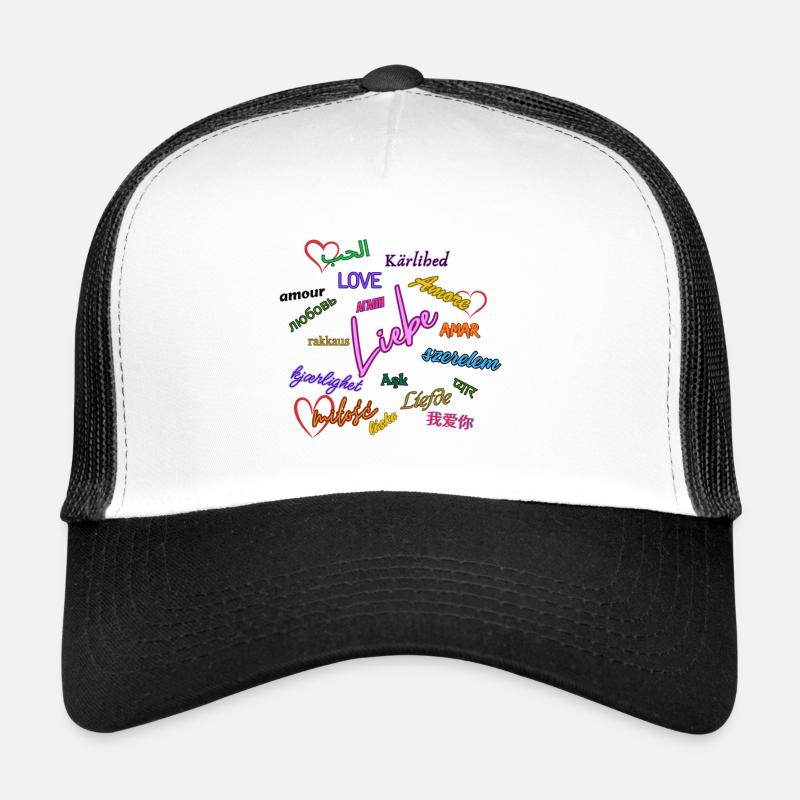 Liebe - Trucker Cap - Weiß/Schwarz