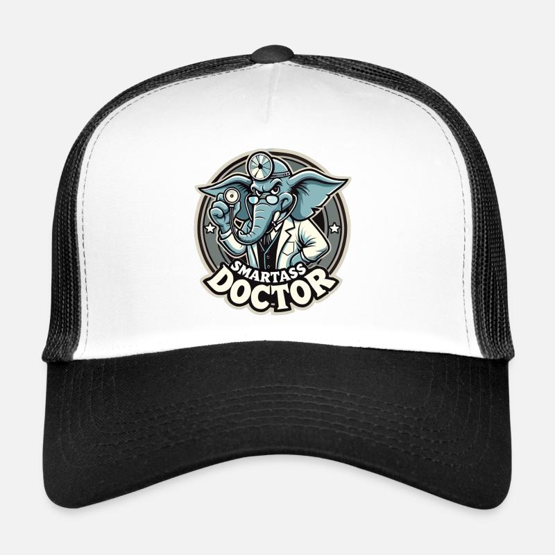 Smartass Doctor Elephant Funny Gift Trucker Cap