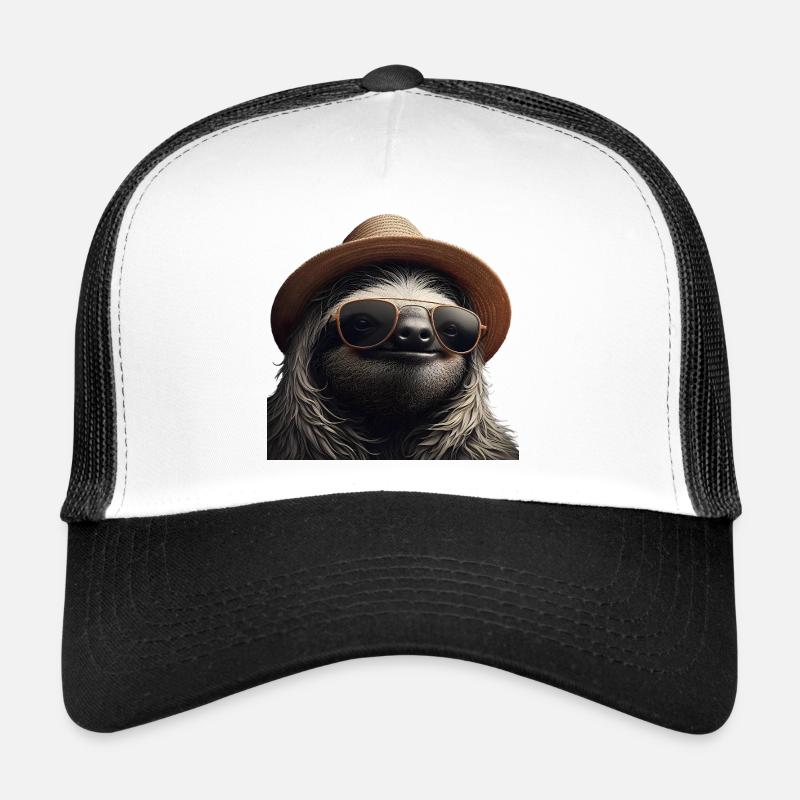 Faultier mit Hut und Sonnenbrille Trucker Cap