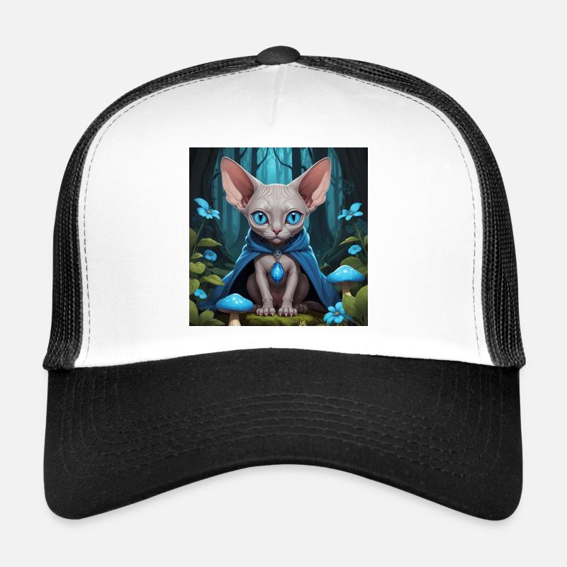 Gobelin Sphynx - Casquette trucker  - blanc/noir