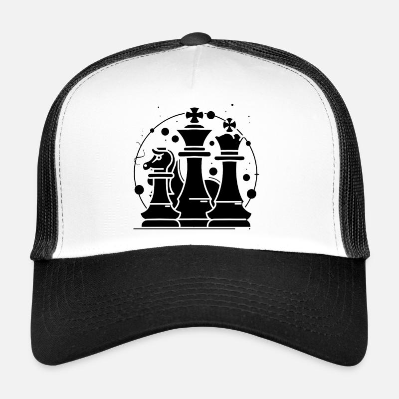 Chess Pieces Comic Look Trucker Cap