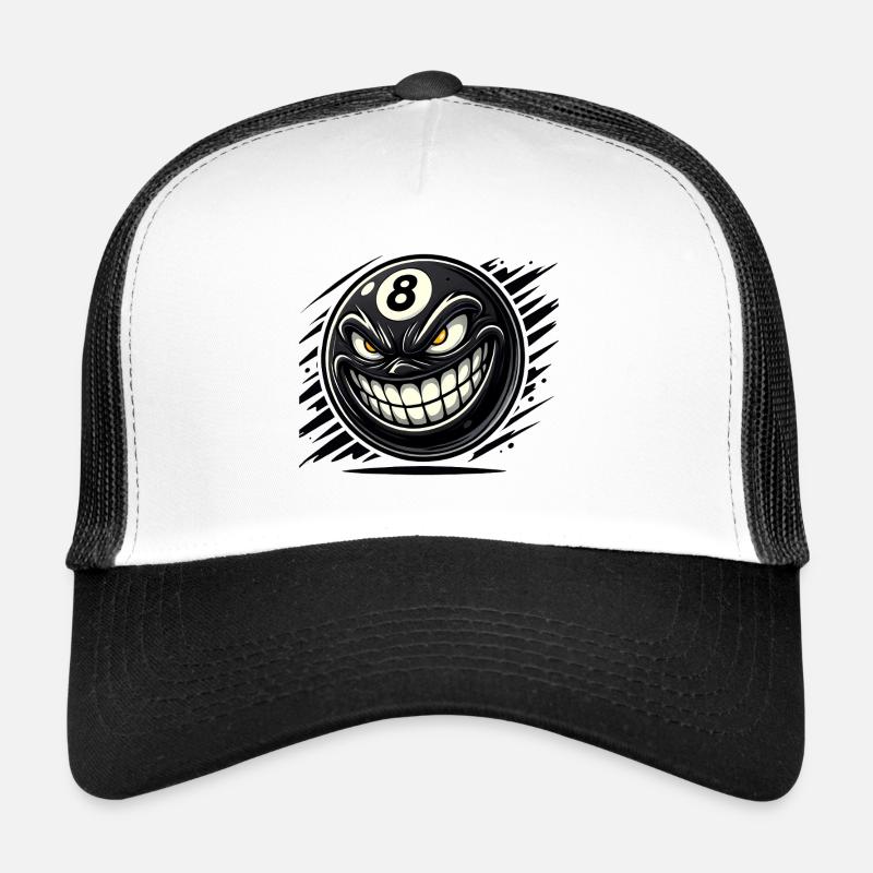 Böse 8-Ball – Das grinsende Billard Monster Trucker Cap