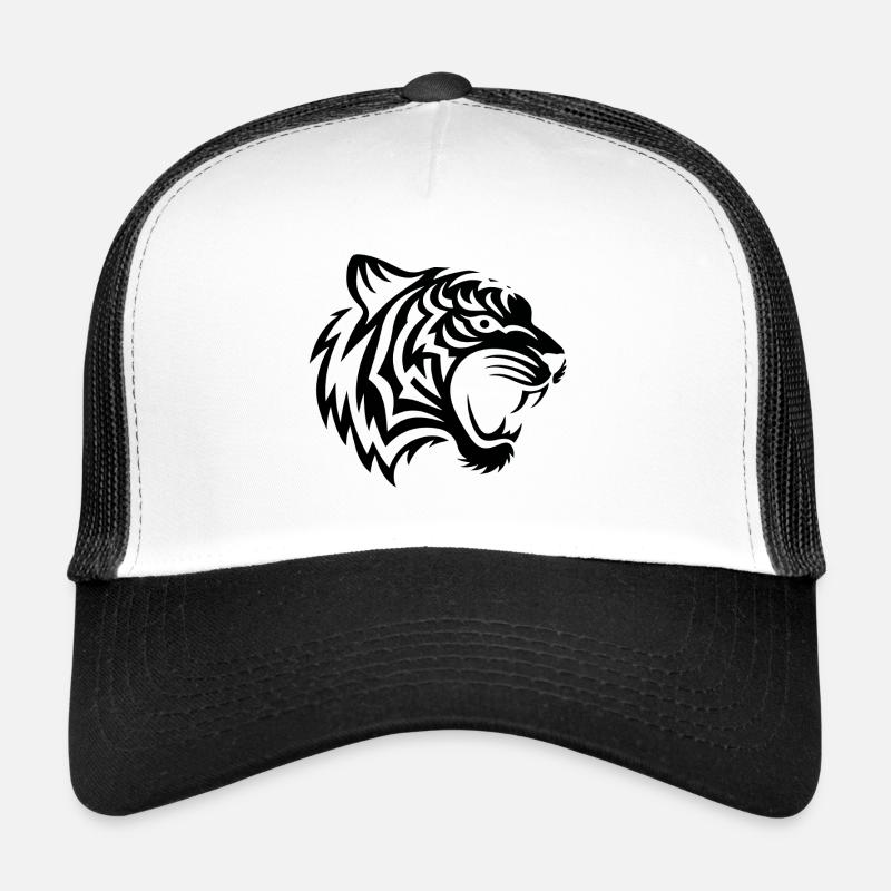 Tigre tribal noir Casquette trucker 