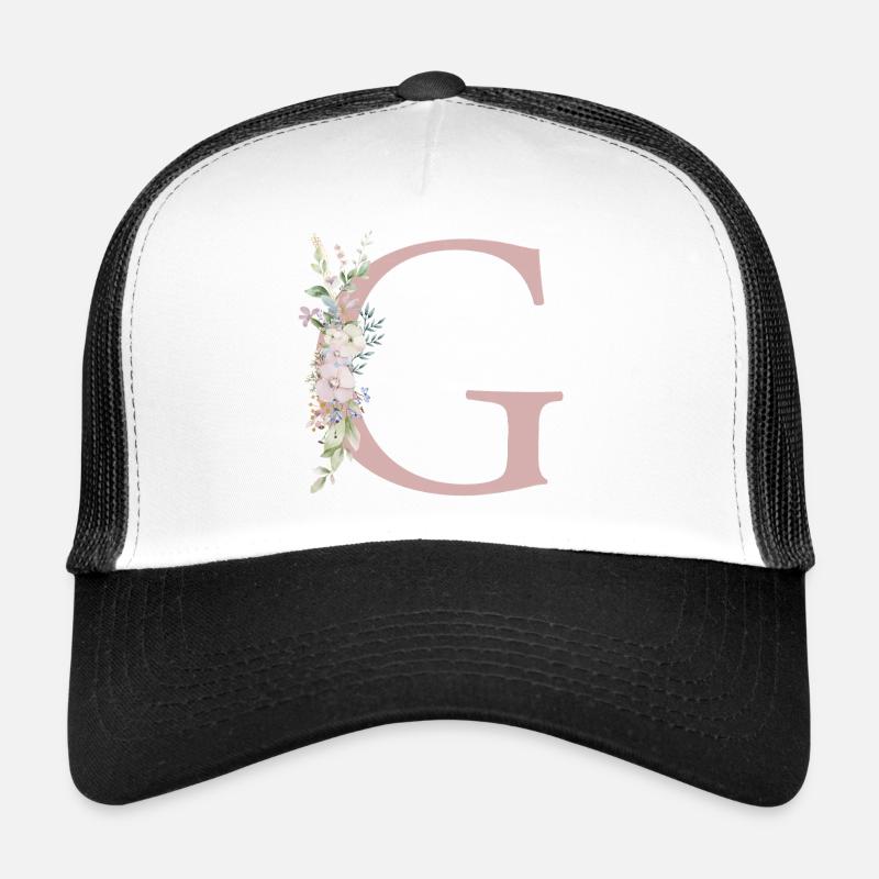 G Monogram, Floral, Personnalisable Casquette trucker 