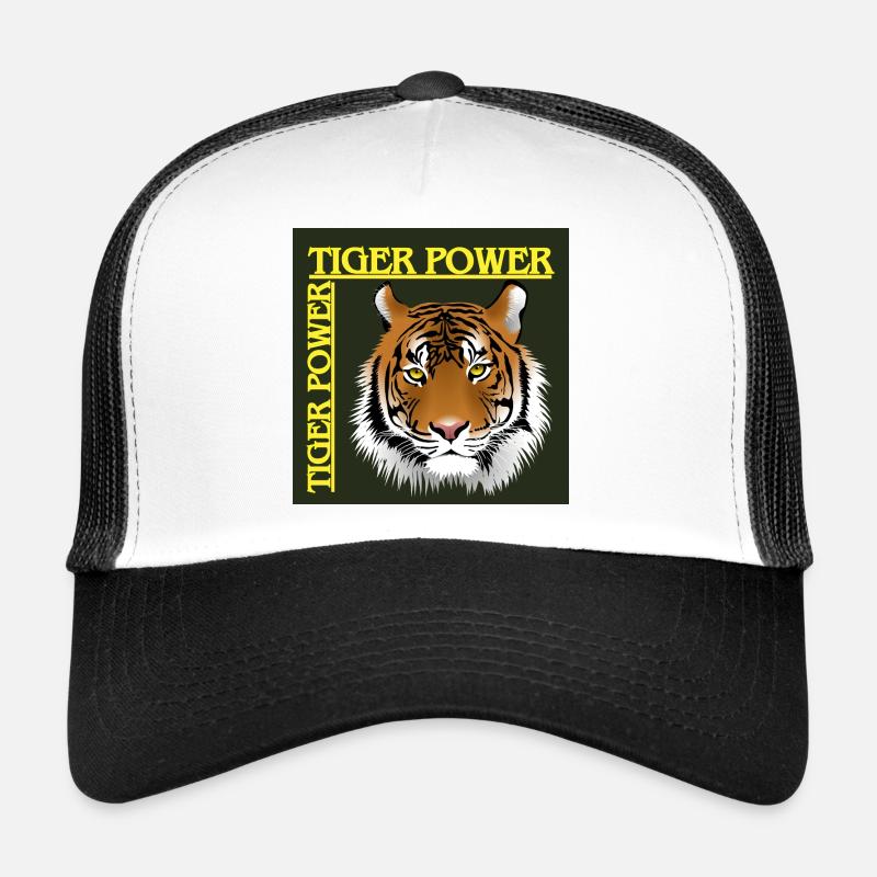 Tiger power - Trucker Cap - white/black