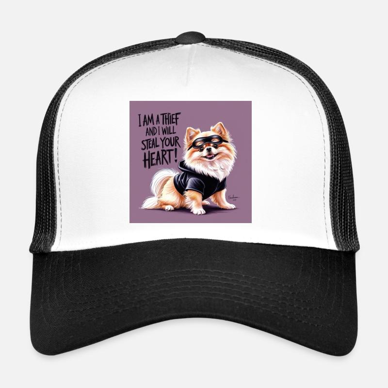 Chien de Poméranie « Je suis un voleur » Casquette trucker 