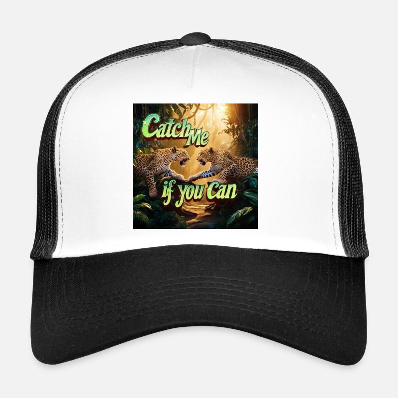 Leopard The Hunt Unfolds "Catch me if you can" Trucker Cap