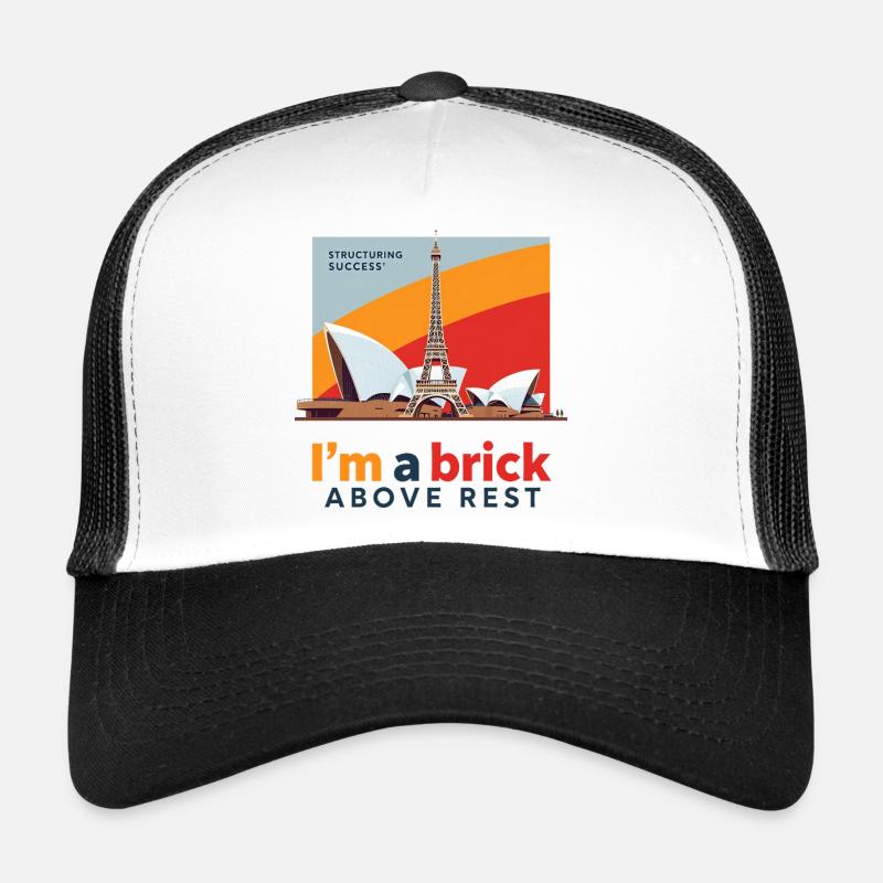 I m a brick above rest - Casquette trucker  - blanc/noir
