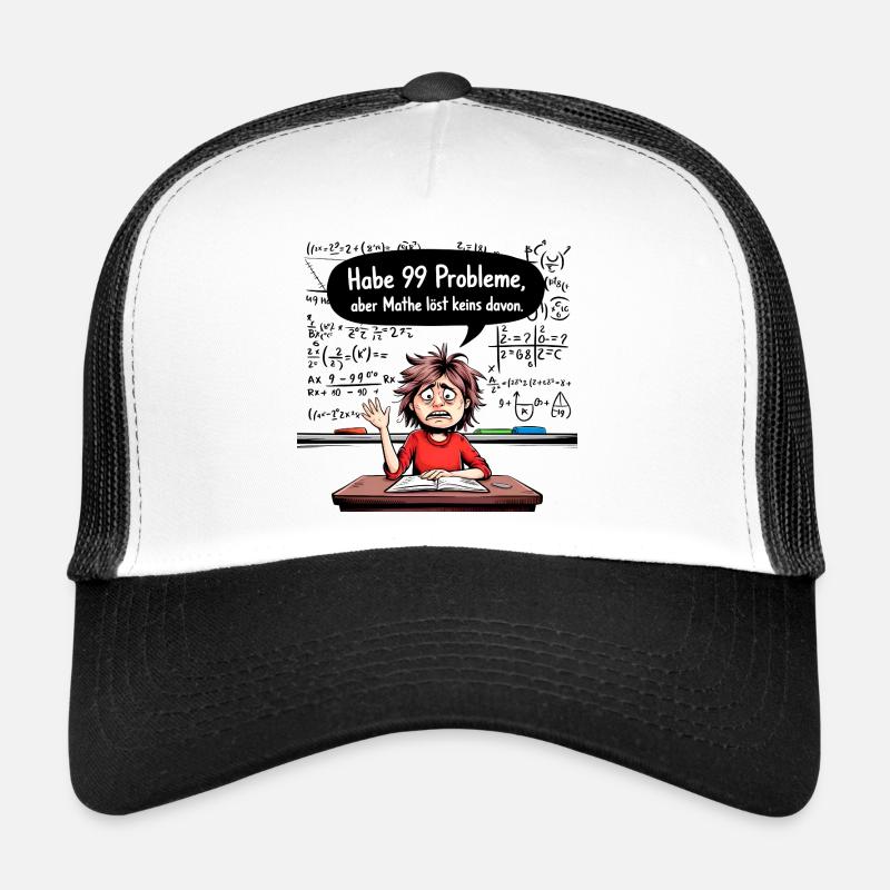 Mathe-Probleme - Trucker Cap - Weiß/Schwarz