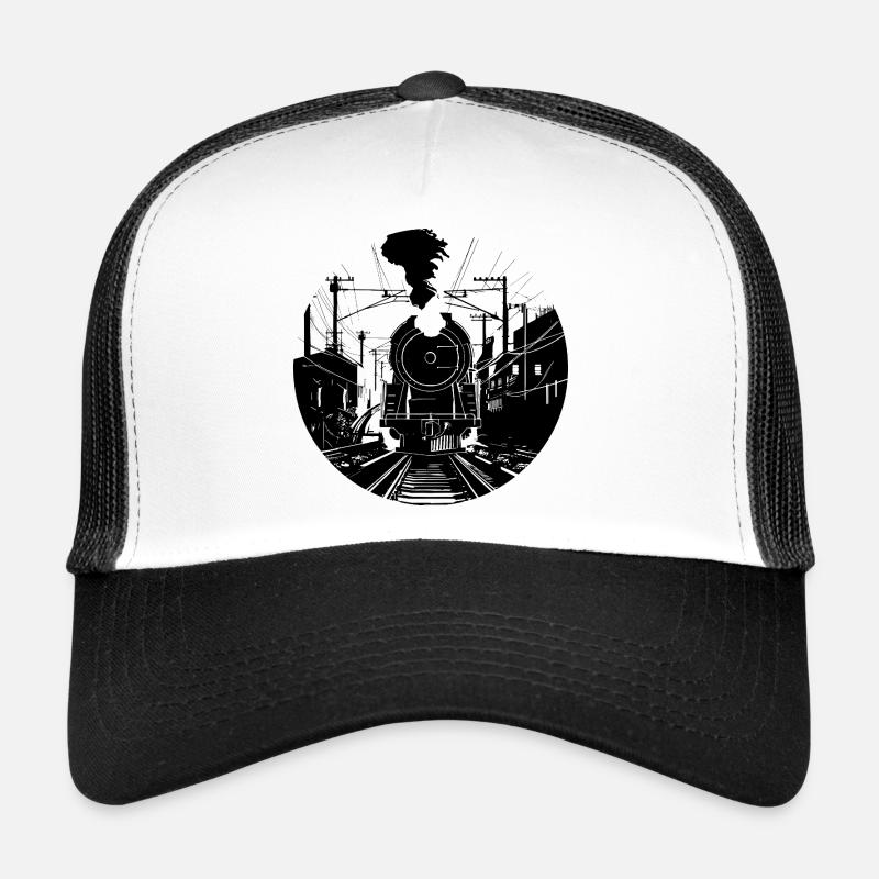Railway Drawing Trucker Cap