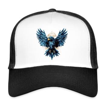 Adler im flug am horizont - Trucker Cap - Weiß/Schwarz - Vorne