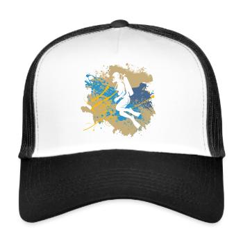 Plongée Licence de plongée Vacances sous-marine - Casquette trucker  - blanc/noir - Devant