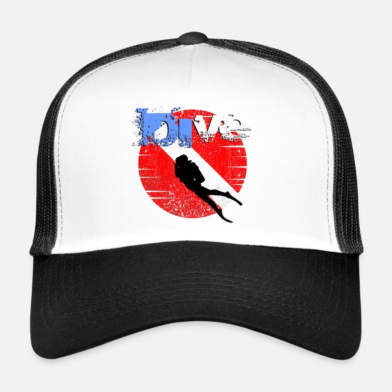 Drapeau de plongée américain Casquette trucker 