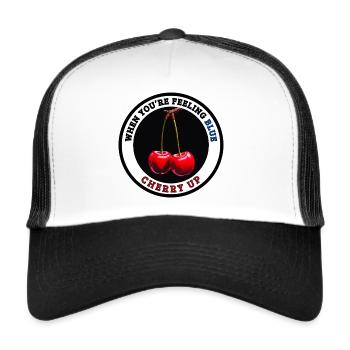 When You're Feeling Blue - Cherry Up - Trucker Cap - white/black - Front