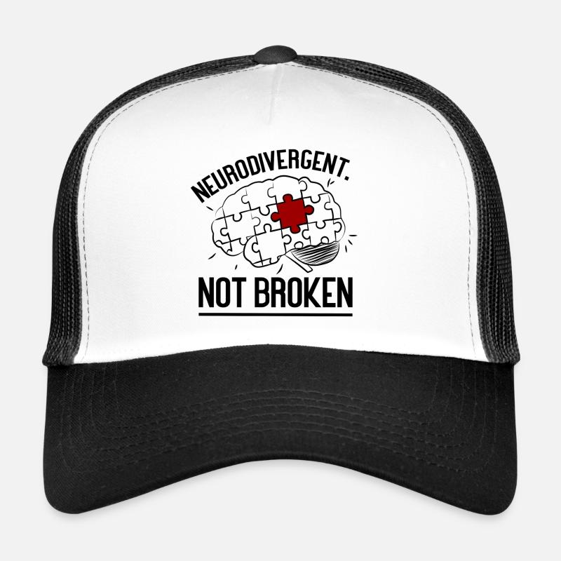 Neurodivergent. Not Broken - Trucker Cap - Weiß/Schwarz