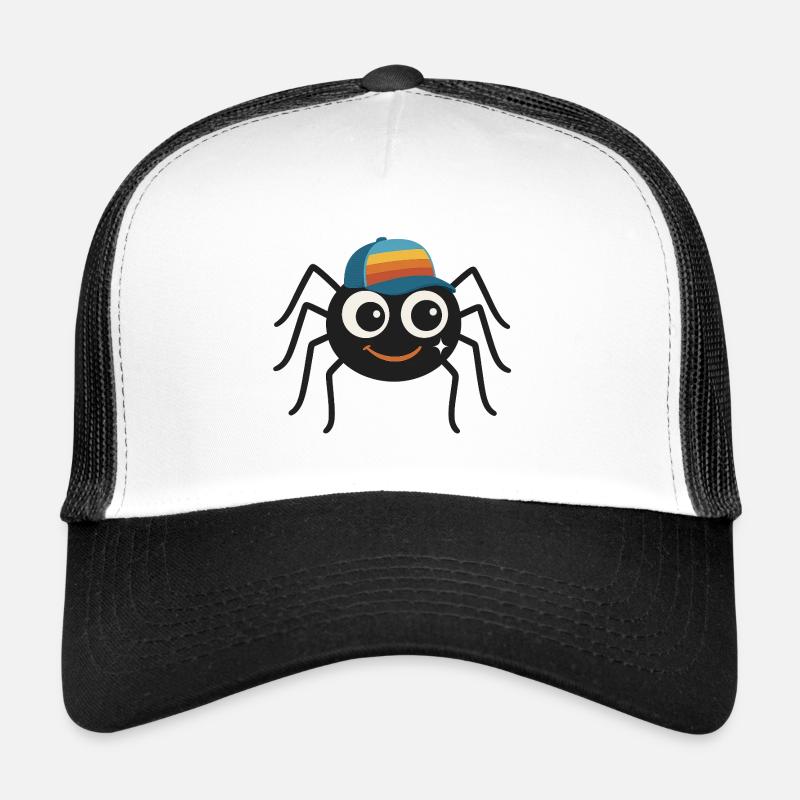 Araignée cool avec casquette rétro – mignonne et effrontée Casquette trucker 