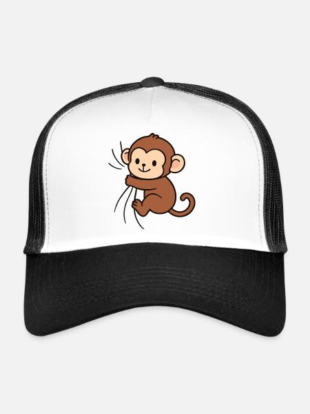 Dear little monkey - Trucker Cap - white/black - Front